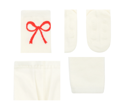 BEBE DE PINO Bebedepino ribbon tights and socks set