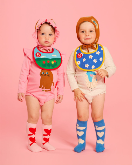 BEBE DE PINO Blue duck knee socks