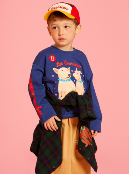 BEBE DE PINO Parisien color block camp cap