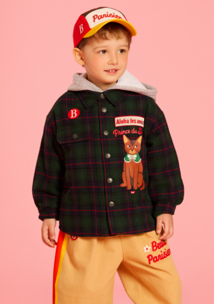BEBE DE PINO Parisien color block camp cap
