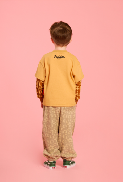 BEBE DE PINO Aloha cat layered long sleeve tee