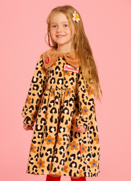 BEBE DE PINO All over leopard collar dress