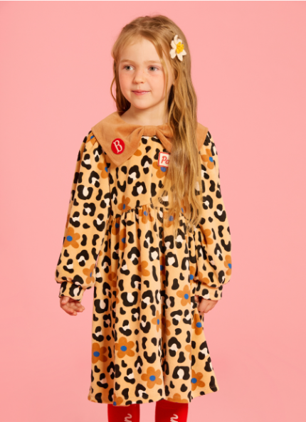 BEBE DE PINO All over leopard collar dress