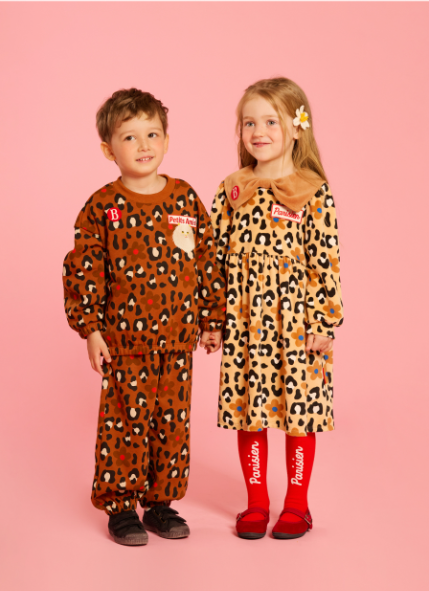 BEBE DE PINO All over leopard collar dress