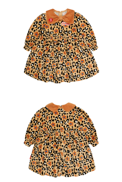 BEBE DE PINO All over leopard collar dress