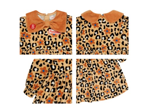 BEBE DE PINO All over leopard collar dress
