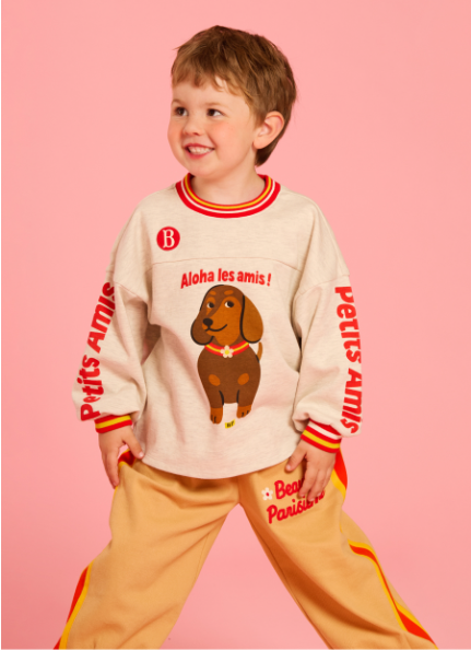 BEBE DE PINO Dachshund yoko point long sleeve tee