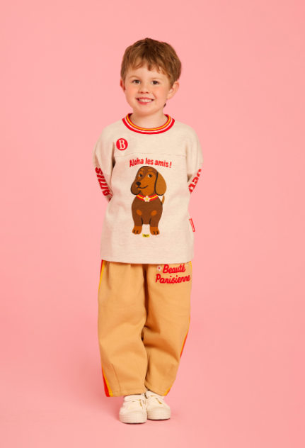 BEBE DE PINO Dachshund yoko point long sleeve tee
