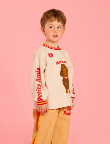 BEBE DE PINO Dachshund yoko point long sleeve tee