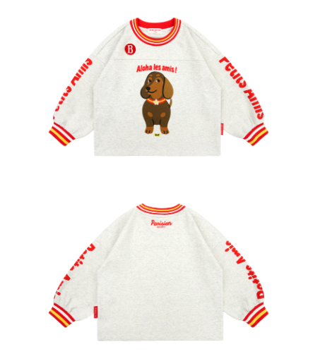 BEBE DE PINO Dachshund yoko point long sleeve tee