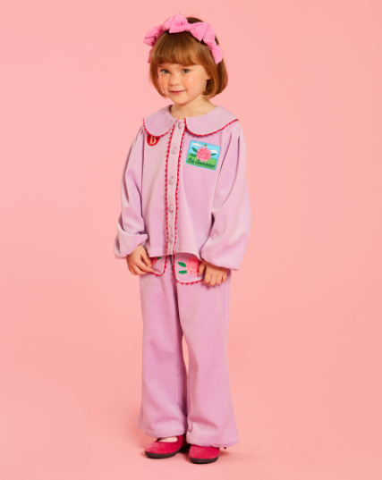 BEBE DE PINO Rose velour boots cut pants