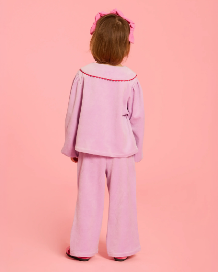 BEBE DE PINO Rose velour boots cut pants