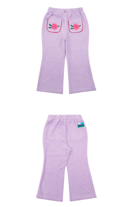 BEBE DE PINO Rose velour boots cut pants
