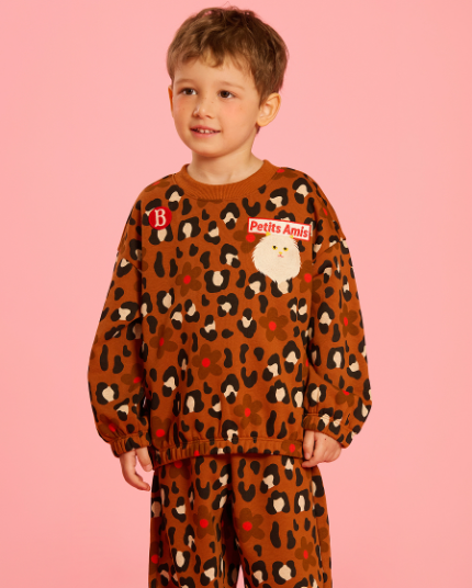 BEBE DE PINO All over leopard persian cat sweatshirt
