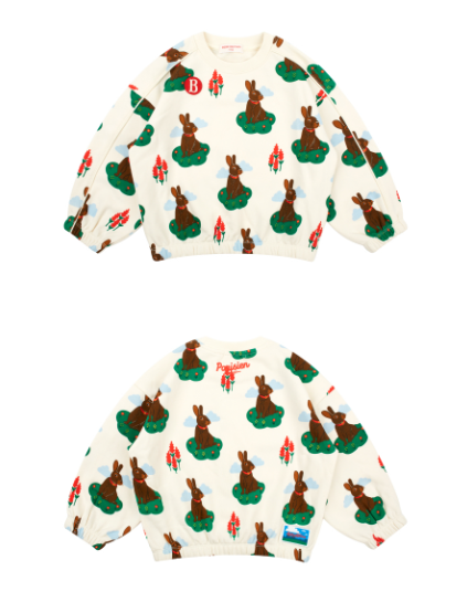BEBE DE PINO All over rabbit sweatshirt