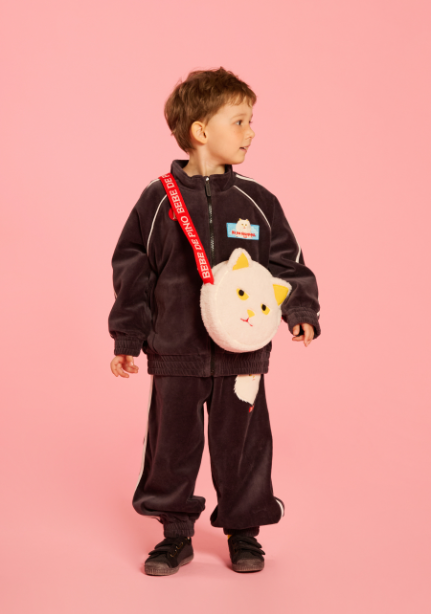 BEBE DE PINO Persian cat velour zip up jacket