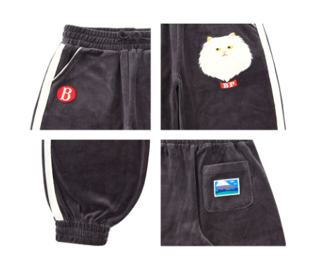 BEBE DE PINO Persian cat velour pants