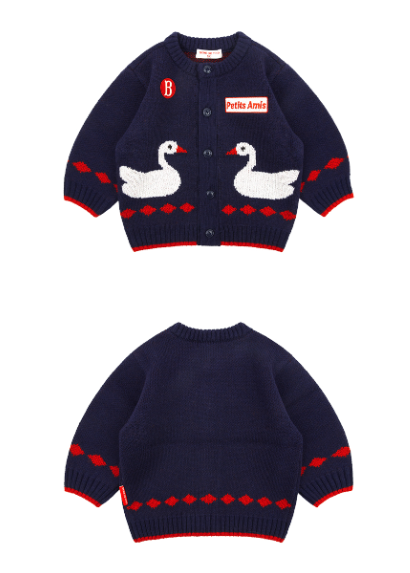 BEBE DE PINO Duck sweater cardigan