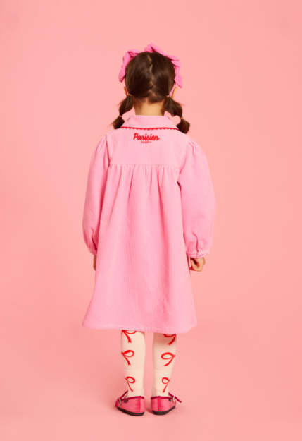 BEBE DE PINO Camellia heart pocket corduroy dress
