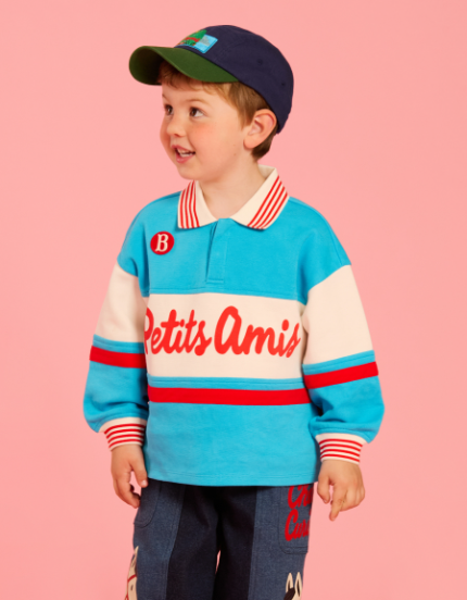 BEBE DE PINO Koala color block rugby tee