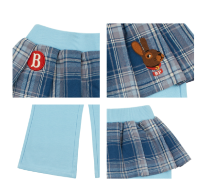 BEBE DE PINO Rabbit pleats layered sweatpants