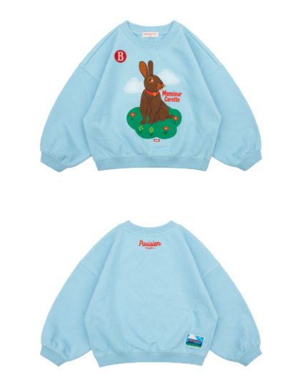 BEBE DE PINO Rabbit loose fit crop sweatshirt