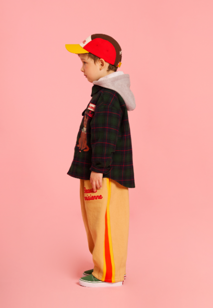BEBE DE PINO Prince cat check flannel padding shirt
