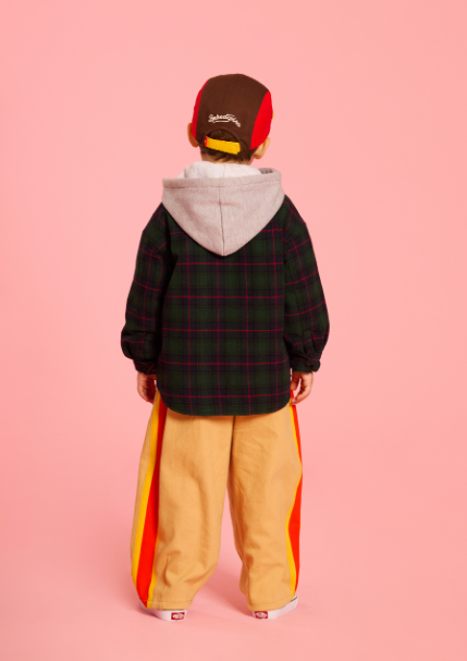BEBE DE PINO Prince cat check flannel padding shirt