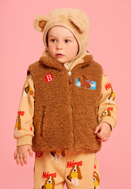 BEBE DE PINO All over dachshund reversible padding vest