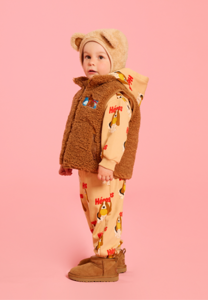 BEBE DE PINO All over dachshund reversible padding vest