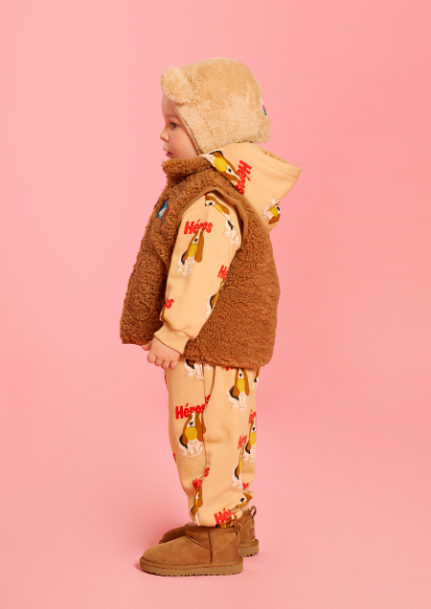 BEBE DE PINO All over dachshund reversible padding vest
