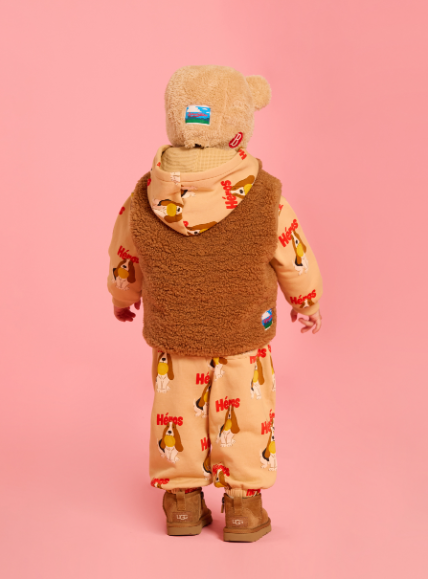 BEBE DE PINO All over dachshund reversible padding vest