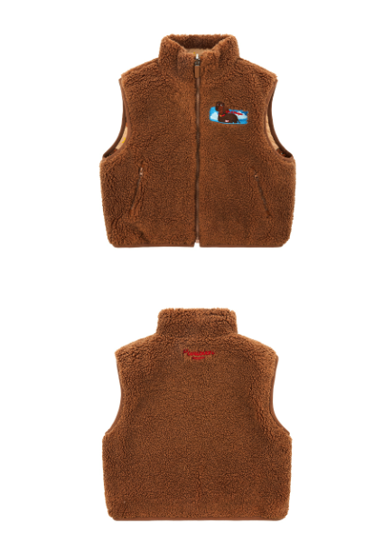 BEBE DE PINO All over dachshund reversible padding vest
