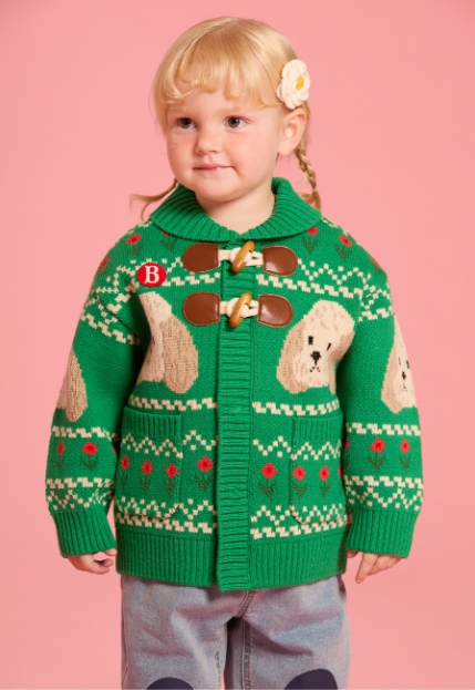 BEBE DE PINO Poodle sweater cowichan cardigan