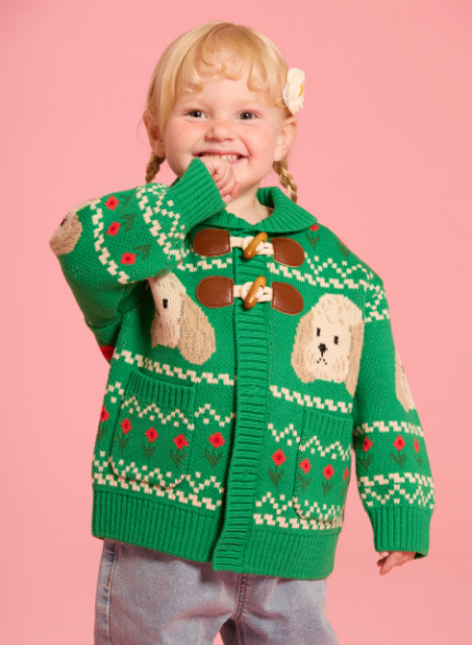 BEBE DE PINO Poodle sweater cowichan cardigan