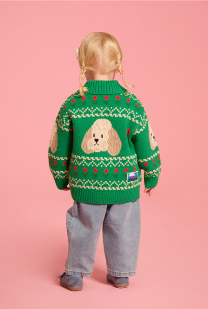 BEBE DE PINO Poodle sweater cowichan cardigan