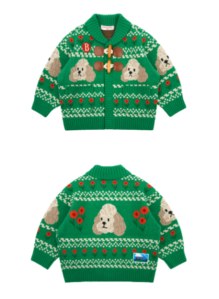 BEBE DE PINO Poodle sweater cowichan cardigan