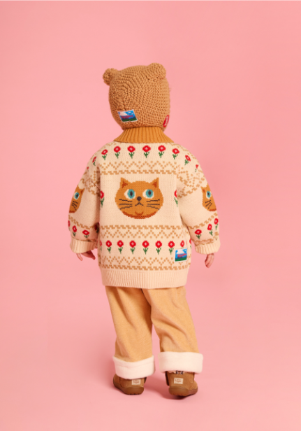 BEBE DE PINO Aloha cat sweater cowichan cardigan