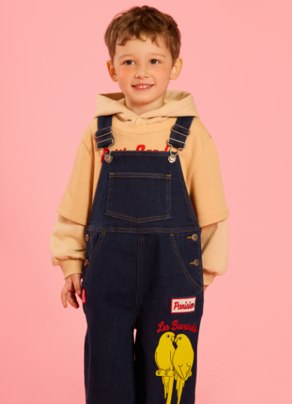 BEBE DE PINO Parrot Denim Overalls