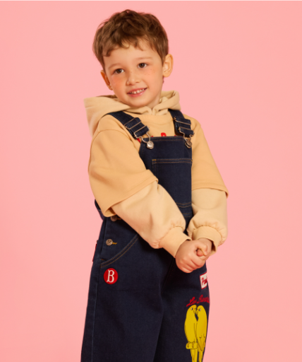 BEBE DE PINO Parrot Denim Overalls
