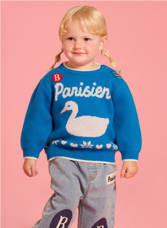 BEBE DE PINO Parisien duck baby sweater pullover