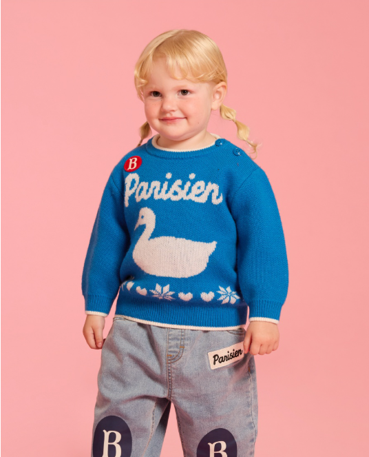 BEBE DE PINO Parisien duck baby sweater pullover