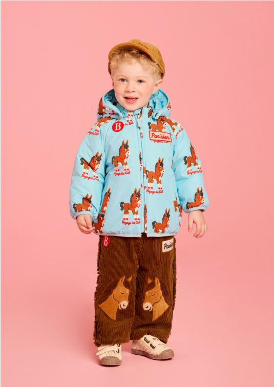 BEBE DE PINO Pony baby applique corduroy pants
