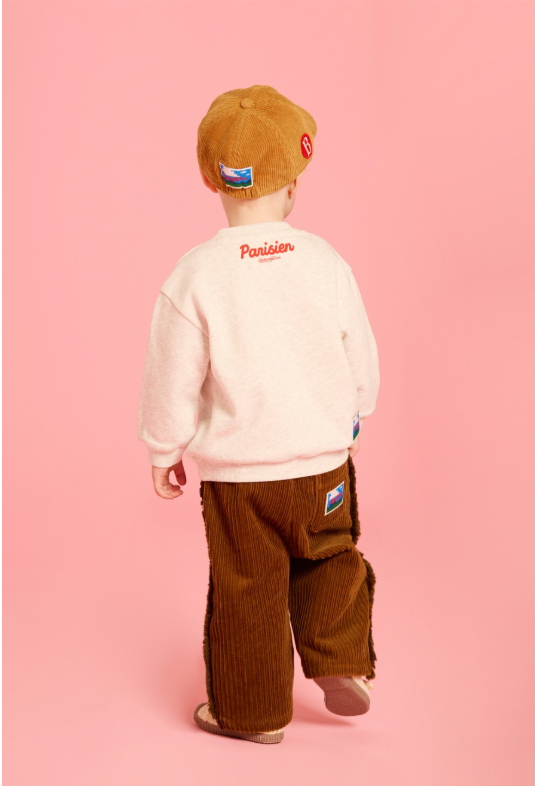 BEBE DE PINO Pony baby applique corduroy pants