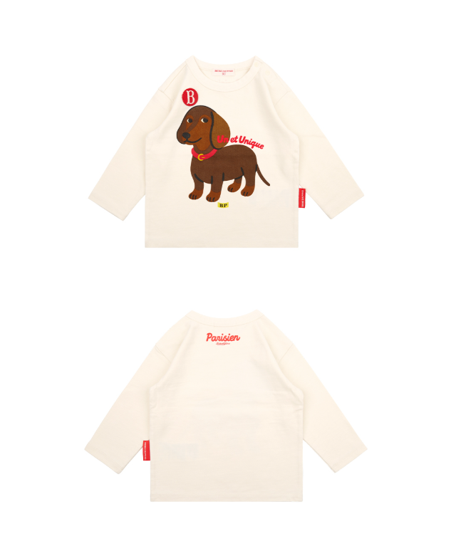 BEBE DE PINO Dachshund baby long sleeve tee