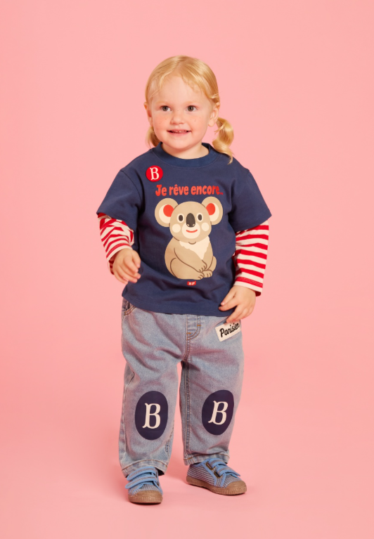 BEBE DE PINO Koala baby layered tee