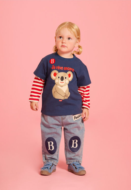 BEBE DE PINO Koala baby layered tee