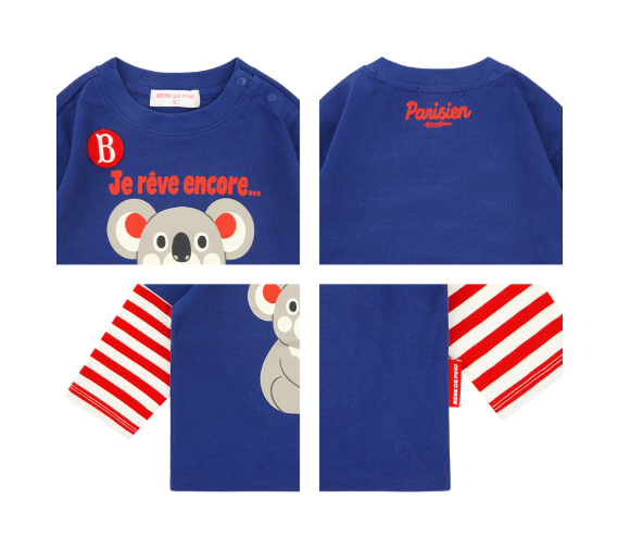 BEBE DE PINO Koala baby layered tee