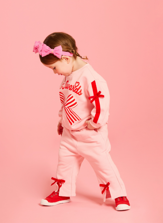 BEBE DE PINO Ribbon baby sweatpants