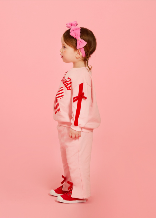 BEBE DE PINO Ribbon baby sweatpants